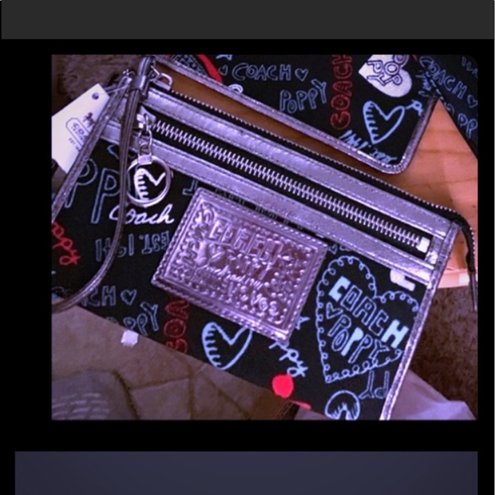 SOLD Coach 5pc NWT graffiti glam zippy wallet set - Picture 8 of 12